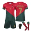 2223 World Cup Portugal Football Jersey Home 2021 Old 7 c Ronaldo Away Childrens Adult Set