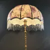 Luxury Vintage Tassel Bead Lamp Shade High-End Fabric European Classiacl Lamp Shade Bedroom Bedside Lamp Floor Light Cover E27