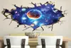 90CM 3D Star Universe Series Broken Wall Stickers for Kids Baby Rooms Bedroom Home Decor Decoration Decals Mural Poster Wall Stick3655716