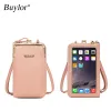 Buylor bolsa Frauen Bag Touchscreen Handy Crossbody -Umhängetaschen Frauen Brieftaschenkarte Münze Geldbeutel weiche Lederhandtasche Clutch