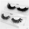 Falska ögonfransar 3D Mink Lashes 25mm Leverantör med anpassad låda Hela vegan Eyelashes2246283 Drop Delivery Health Beauty Makeup Eyes Otzjs