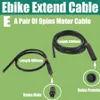 Evike 9pins moteur étendent le câble JULET 1T4 / 1T2 Étendre Câble 1-4 Câble 1-2 Câble / Bafang Mid Motor 1-4 Câble Câble de vitesse du câble