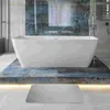 Tapis de cuisine tapis de cuisine pour le sol de porte d'entrée tapis intérieurs de salle de bain entrée de salle de bain anti-skid simple