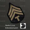 Army Fan Armband 3D geborduurde vluchtjack Morale epaulettes WO II -stickers met rugzakhaak en luspleisters voor kleding