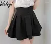 Jupes Japonais Série de mines Production de masse Shorts noirs jupe femme 2024 printemps jirai kei mignon ceinture courbe courte pour les femmes