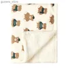 Blankets Swaddling Winter Baby Blanket Fleece Warm Quilt for Newborn Bedding Baby Swaddle Wrap Flannel Lamb Soft Baby Stroller Blanket Manta Bebe Y240411EQ74Y2404