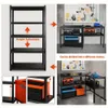 1pc Household Multi-layer Floor Balcony Warehouse Storage Organizer Rack Sundries Supermarket Iron 5-tier Shelf