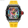 MUBLITURA DE MUBLITACIÓN Mens Quartz y Kongo 68-01 Graffiti Dial con Date Automatic Glow Wutbilble Sports Sports Wutband