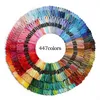 447 Pieces Set Cross Stitch Thread Embroidery Floss For Beginners DIY Craft Bracelet Craft8M Skein No Repeat Rainbow DMC Colors