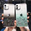 Clear Glitter Telefon Case na iPhone'a 14 15 13 12 Pro 11 Pro Max XS Max XR x 7 8 Plus Mini SE Cute Gradient Cears Cover