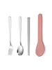 Set di stoviglie 3 pezzi in acciaio inossidabile Tabella da tavolo Ricevi un caso Corea Portable Family School of Kitchen Utensils