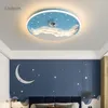 Deckenleuchten Cartoon Astronaut LED -Lampen für Kinderzimmer Schlafzimmer Studie Baby Glanz Cloud Moon Kronleuchter Kinder Licht Licht