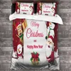 Set di biancheria da letto set di Natale di lusso 3 pezzi Snowflakes Tree Elk Home Copertura calda foglio di letti el