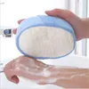 Naturlig loofah kroppsduschskrubber bad exfolierande svamp mjuka duschborstar med krokhandduksvamp merchandises skrubber