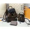 Designer ryggsäck mini plånbok 3 -stycken set mode bumbag kvinnor handväska nano axel crossbody väska läder ryggsäckar
