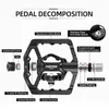 MZYRH MZ-F150セルフロックバイクペダル3ベアリングワイドウルトルトライトアンチスリップCNC MTB SPD PEDALアルミニウム合金自転車ペダル