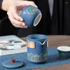 Teaware -sets draagbare reistheetet mini paars zand buiten camping express cup glazen teepot drinkuitrusting