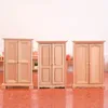 1:12 DollHouse Miniature Wardrobe Storage Storage Gabinete vertical Modelo de móveis Acessórios para Doll House Decor Toys
