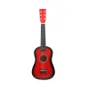 Cables 23 Inch Folk Acoustic Guitar Music Instrument Mini Guitar for Beginner Children Music Lover Guitar(black/red)