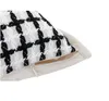 Lekkie luksusowe etui na poduszki Czarno -białe gofrowe sprawdzaj poduszkę Jacquard 45x45 cm Wysokiej jakości dekoracyjne poduszki na sofę