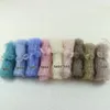 Couvertures crochet Soft Real Wool Mohair Born Wraps avec bandeau Tigne Full Taille 60x30cm PHOTH