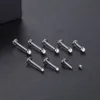 1PC Titanium CZ Lip Ring Stud Helix Piercing Oreja Internally Thread Gem Ear Cartilage Tragus Piercings Daith Earrings Stud 16G