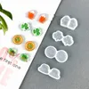 Estudos de orelha moldes de resina moldes de jóias epóxi para resina Brincos de fundição artesanato Diy Crepes Charms Silicone moldes