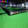 Interaktivt spel stort fotpool Uppblåsbar snooker fotbollsbord med 16 bollar svart uppblåsbar Billard för fotbollsevenemang