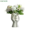 Vase Ceramic Human Face Flower Art Vase Creative Creative Portrait Home Decoration Crafts Head Staut
