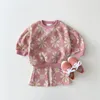 2024 Autumn Toddler Baby Girl Clothing Set Girls Knitted Sweater Tops + Flared Pants 2 Pieces Knit Suit Children Outfits Clothes
