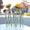 Vase Nordic Style Clear Glass Vase Flower Tube Ardence装飾透明な水耕植物ホームルームの装飾