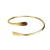 Barkly MyLongingCharm S0290 10 PRCS YERİNE BAŞLI BAŞLI BAĞLANMAK İÇİN 10 PRCS Bangles Pürüzsüz Oval İstifleme Bilezik Açık Kuff Bangles 24411