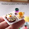 1pcs 1:12 Dollhouse Miniature Dîner assiette Boîte à lunch Boîte de bricolage Drop UV Glue Silicone Moule de poupée Accessoires (uniquement des moisissures)