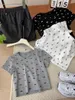 Koszulki damskie moda słodka łuk krótki rękawki T-shirt kobiety letnie koreańskie retro prosta dziewczyna przyprawowa szczupła słodka kobieta