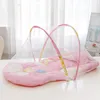 Baby Mosquito Nets Foldable Bed Infant Cotton Pillows Portable Folding Baby Bedding Crib Netting Bed Tent 240326