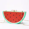 Evening Bags Fashion HandBags Acrylic Shoulder Bag Womrn Fruit Watermelon Lemon Clutch Female Party Wedding Purses Wallet