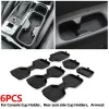 6pcs autocuphouder waterdichte achtbaan voor Kia telluride 2023 2022 2021 2020 Non-Slip Cup Pad voor auto Auto interieur accessoires