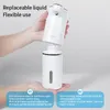 Dispensateur de savon liquide 300 ml distributeurs de mousse automatiques de salle de bain Smart Washing Machine à main avec USB Charge White High Quality ABS Matériau