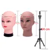 Good Quality Man Mannequin Head and Metal Wig Stand Tripod 360 Electric Rotating Product Display Turntable for Wig Display