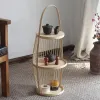 Yan masa Çin bambu çay masa oturma odası modeli villa çift katlı sehpa tasarımcısı Japon el yapımı