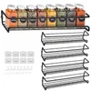 Storage de cuisine 2pcs Organisateur Spice Mur Mound Porte-saison