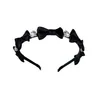 Luxury Black White Bands Headwear Girls Ctorean Ctystal Hoop Dadandas Accesorios para el cabello para mujeres Tempervenidas de tela