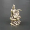 Halskette Ohrringe Set Messing Wasser Mond Guanyin Tabletop Ornament Bodhisattva Bronze Statue Kunsthandwerk klein alt