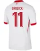 Polen 2024 Lewandowski Soccer Jerseys Men Kids Kit Polonia 2025 Zielinski Milik Zalewski Szymanski Poolse voetbalhemd Polen Uniform Boy 24 25 Pologne Bednarek