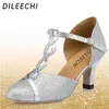 Dance Buty Dileechi Latin Adult Female Gold Women's Square