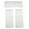 3 pièces / Set Kitchen Salle Bathroom Window Tier Curtain Valance