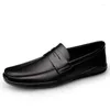 Casual Shoes 2024 Men Boat Business Breathable Loafers Flats High Quality Genuine Leather Slip On Soft Gentleman