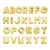 130pcs 8mm English alphabet letters AZ gold plain slide letters DIY accessory fit pet collarwristband keychain3758573