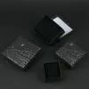 Black Starry Sky Square Cardboard Kraft Jewelry Boîtes Boîtes de boucles d'oreilles Collier Collier Boîtes à cadeaux pour emballages de bijoux 1PCS