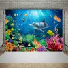 Underwater World Dolphin Coral Seaweed Seabed Aquarium Tema Fotografia Background Backsw